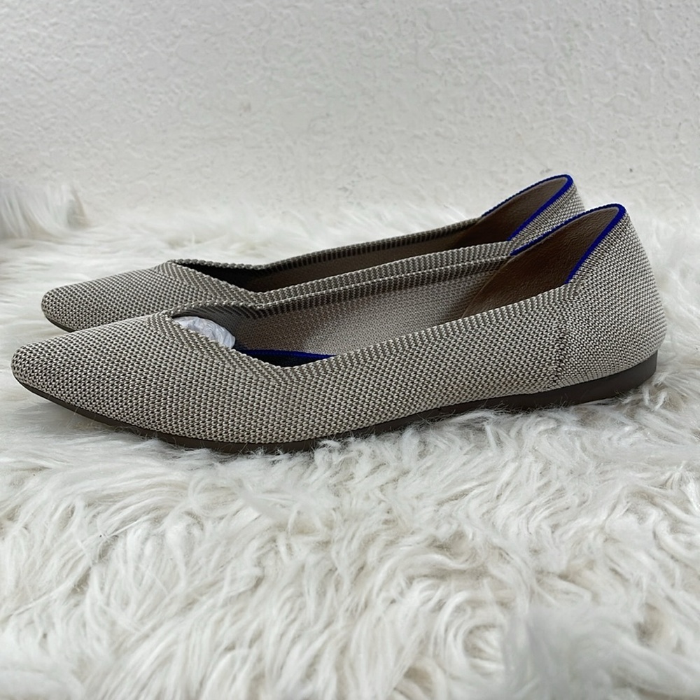ROTHY’S The Point in Flax Birdseye Size 7.5 Flats Slip On Shoes - Picture 9 of 14